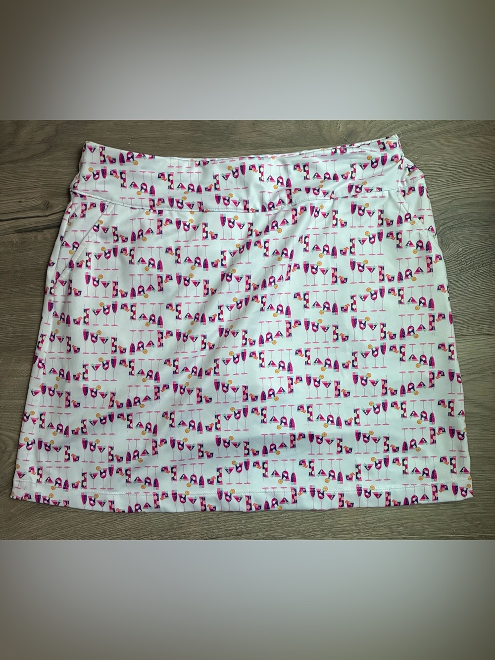 Coral Bay Golf Skirt Size M Drinks Cocktails Pickleball Tennis Skort